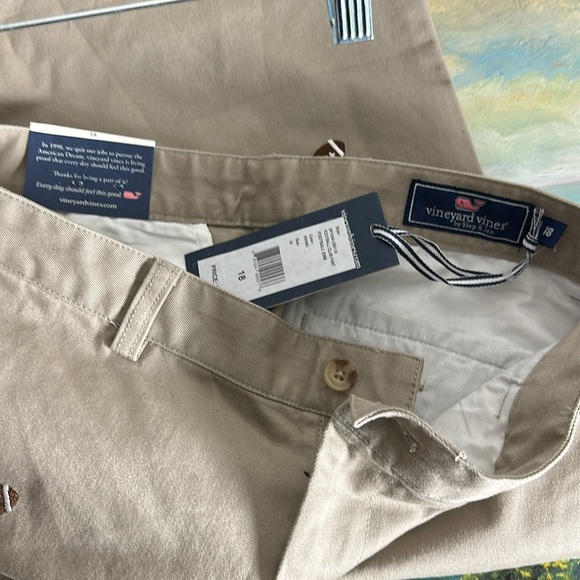 Vineyard vines NWT football khakis size 18 new with tags cotton - Picture 6 of 7